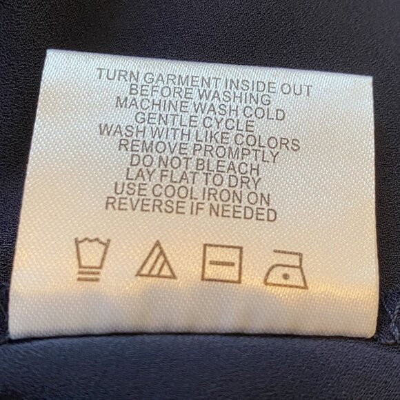 Threads 4 Thought Navy Blue Womens L Classic Preppy Cinched Waist  Lined Dress - Picture 5 of 13